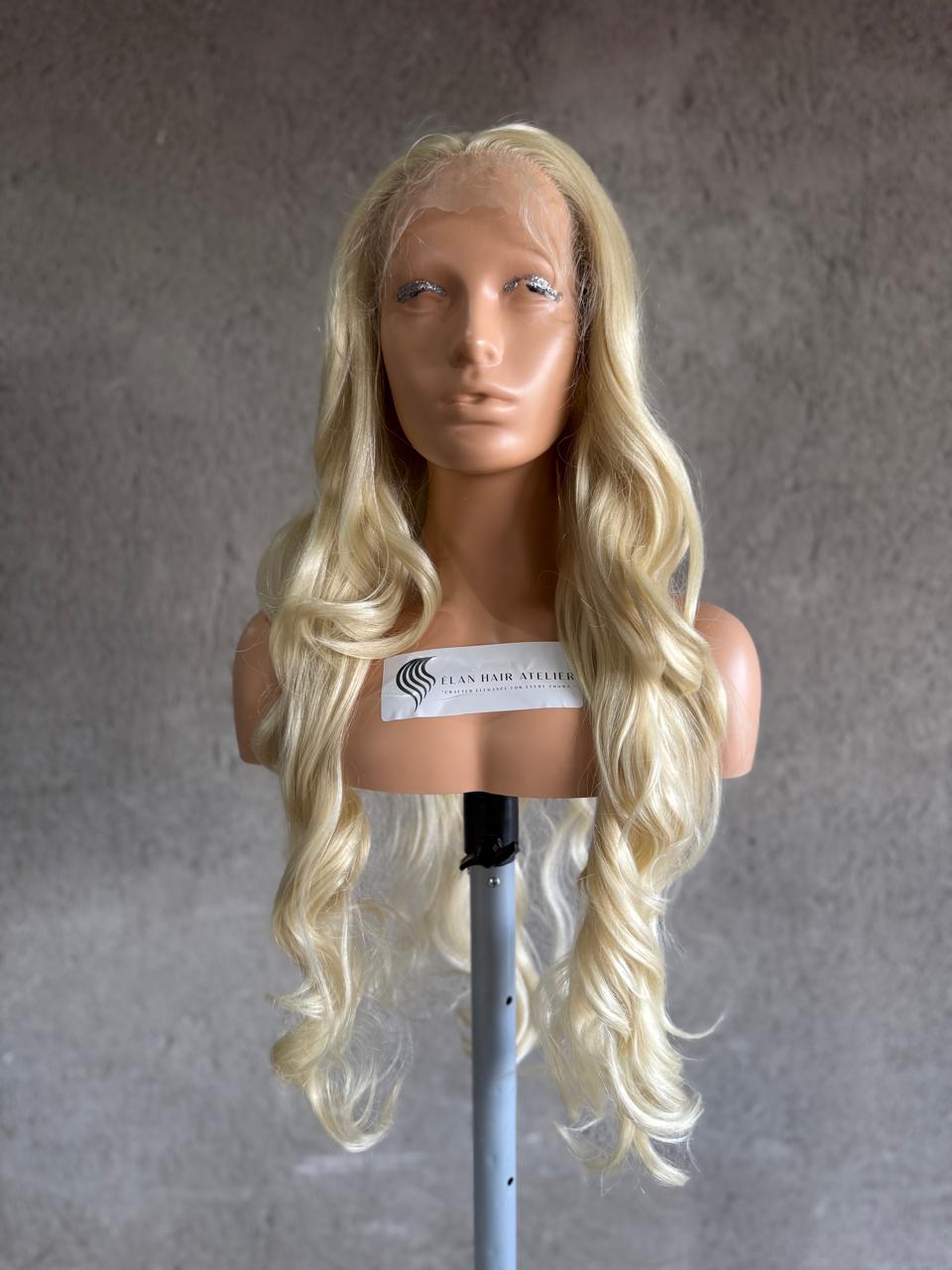 Platinum Blonde Long Body Wave Wig