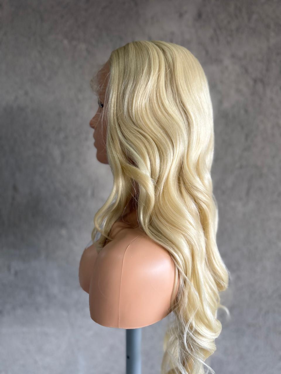Platinum Blonde Long Body Wave Wig