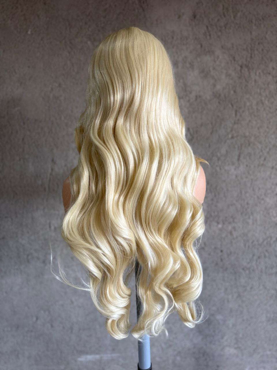 Platinum Blonde Long Body Wave Wig