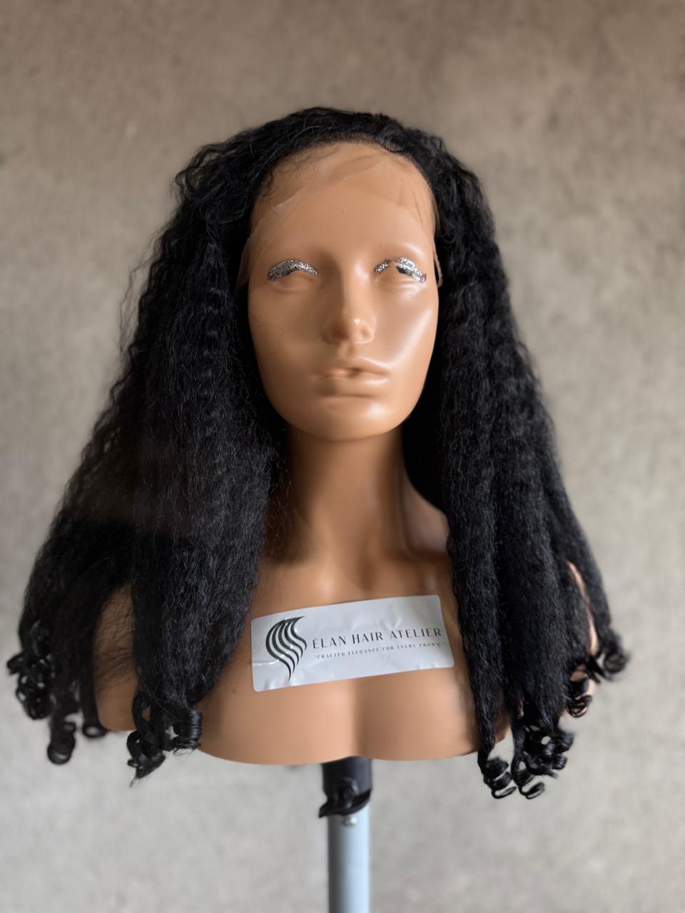 Kinky Curly Black Long Wig