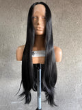 "Saucy San" Ultra Long Straight Black Wig