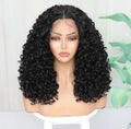 Medium Short Loose Curly Black Wig