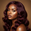 Deep Burgundy Wave